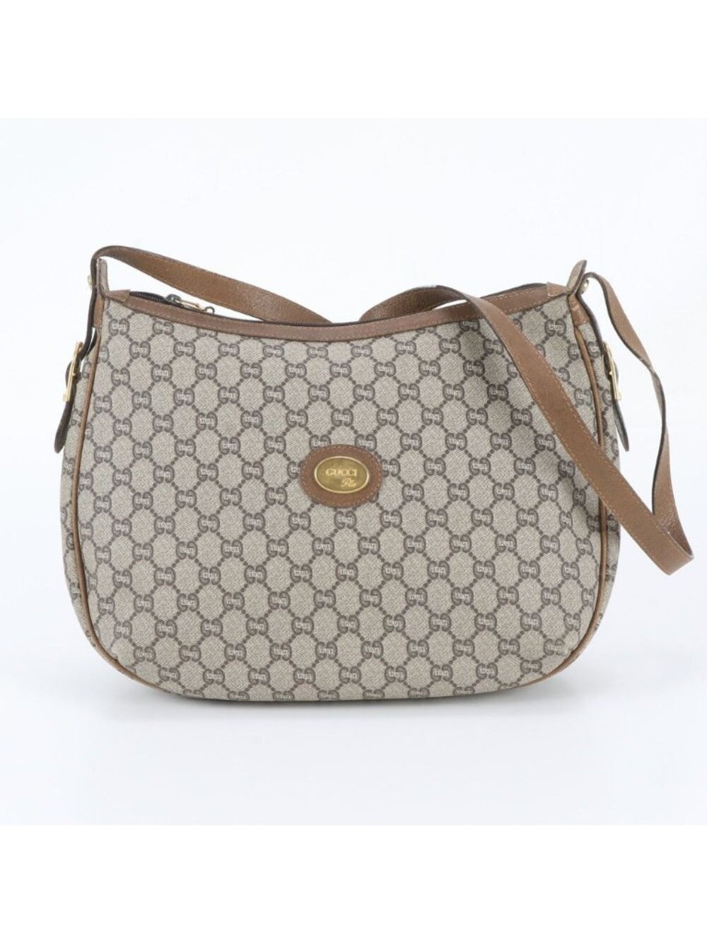 Gucci Vintage GG Plus Leather Shoulder Bag